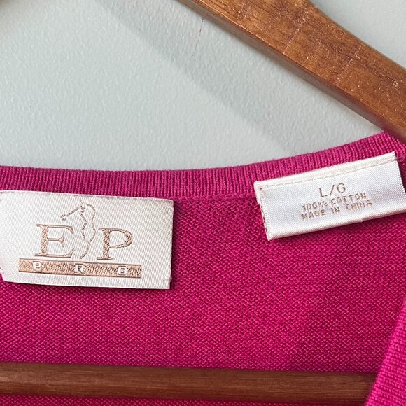 EP Pro Y2K Sweater Vest with Argyle Pattern in Pink size Large - Picture 3 of 6